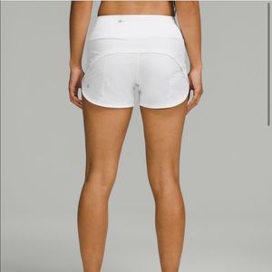 Lululemon White Speed Up Short Sz 4
